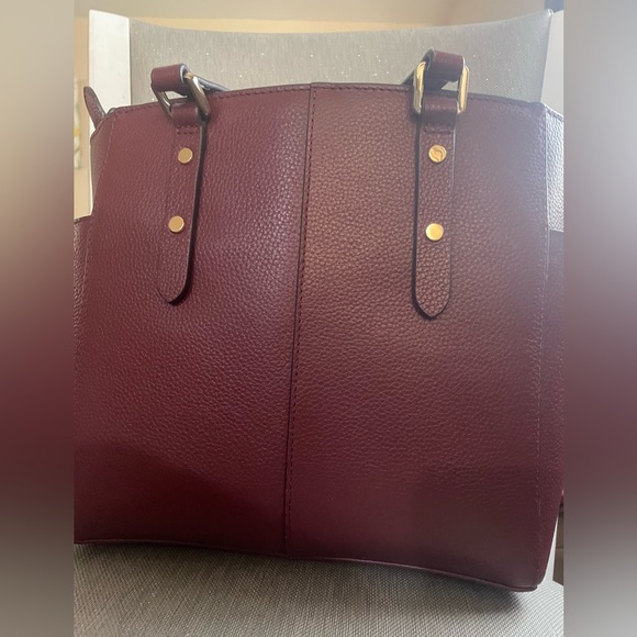 Radley London Merlot Burgundy Silk Street Leather Tote Medium Handbag - Picture 2 of 2